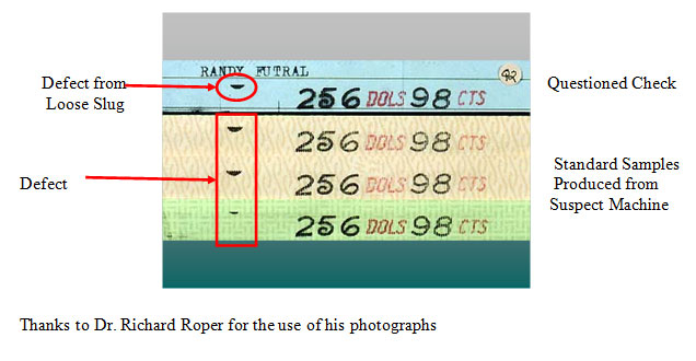 Check Writing Machine Identification